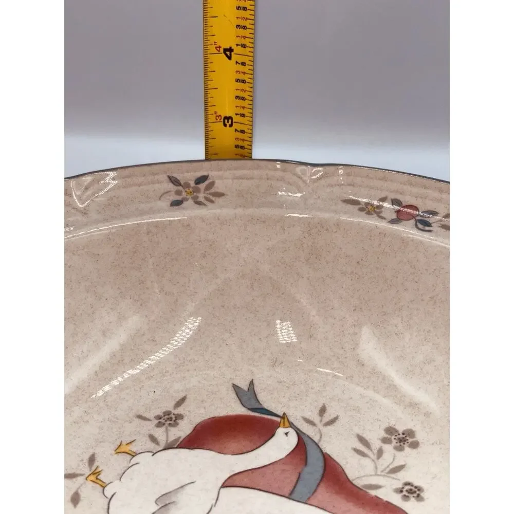 International China Marmalade Stoneware Serving Bowl 9.25 in Geese Pear NICE